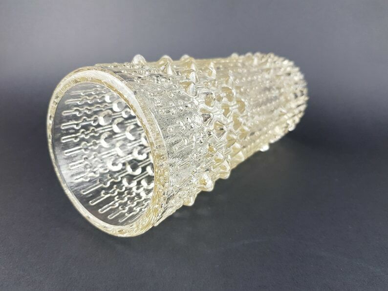 Vintage 1974s Hermanova Clear Glass Vase From Czech Republic By Frantisek Peceny photo Home Decor