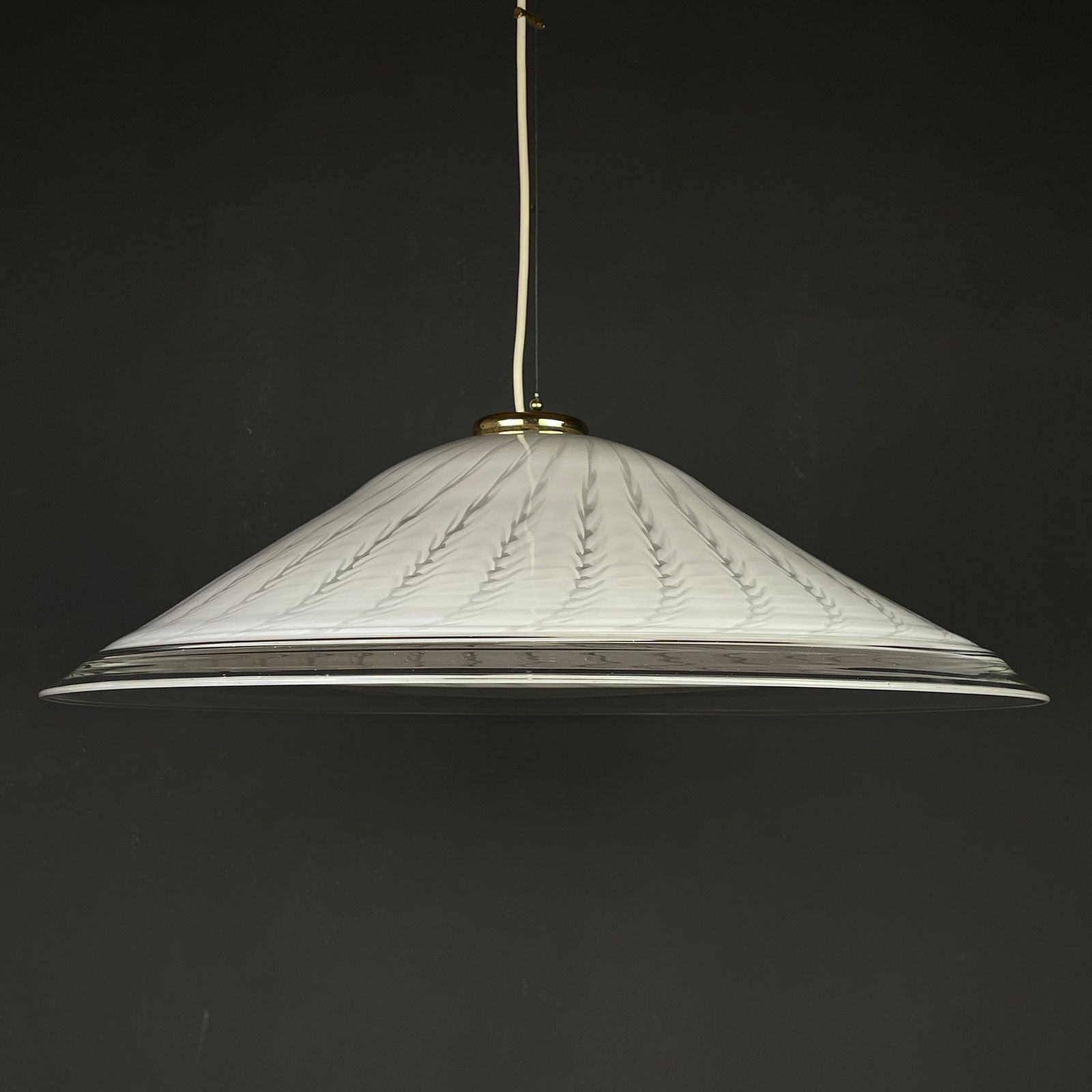 photo furniture Vintage Swirl Murano Glass Pendant Lamp Italy 1970s