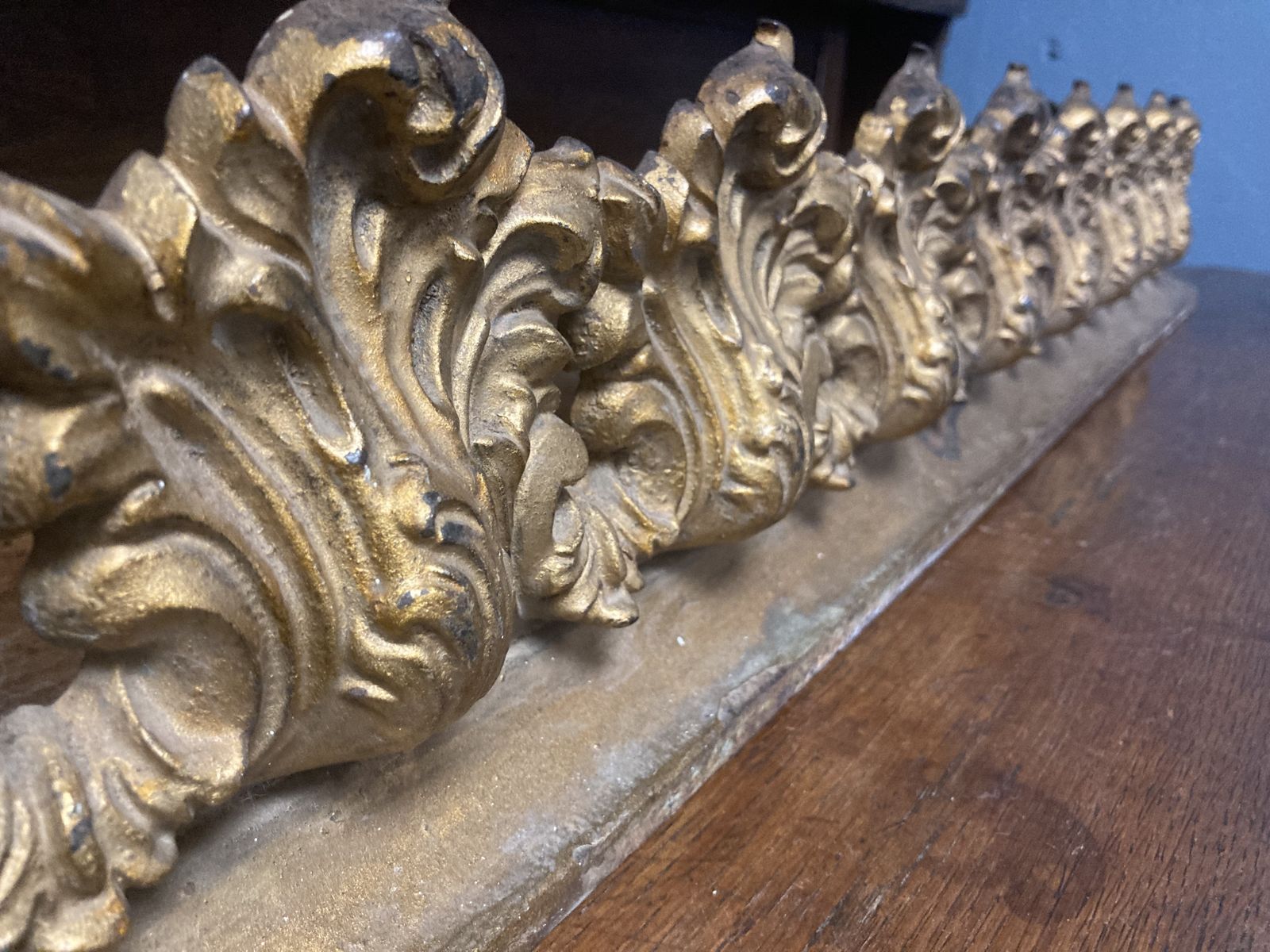 Beautiful French Gilt Bronze Fire Fender 19th Century photo Home Fixtures