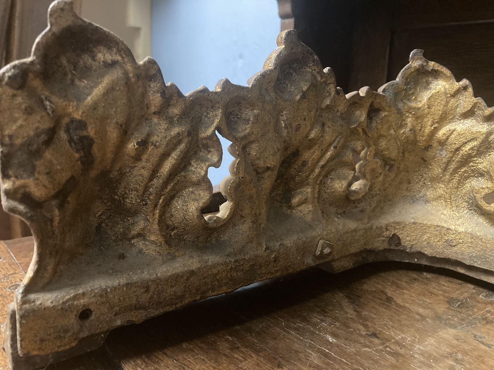 photo buy Beautiful French Gilt Bronze Fire Fender 19th Century