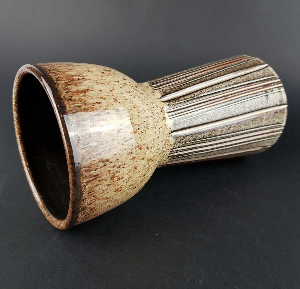 Vintage Studio Art Pottery Vase By Walter Freigang, Hohenleipisch, East Germany, Ddr photo Home Decor