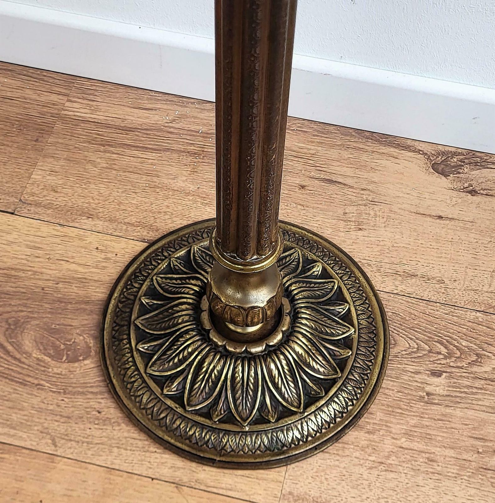 1980s Italian Modern Regency Neoclassical Brass Pedestal, Flower Pot Stand photo 747.0
