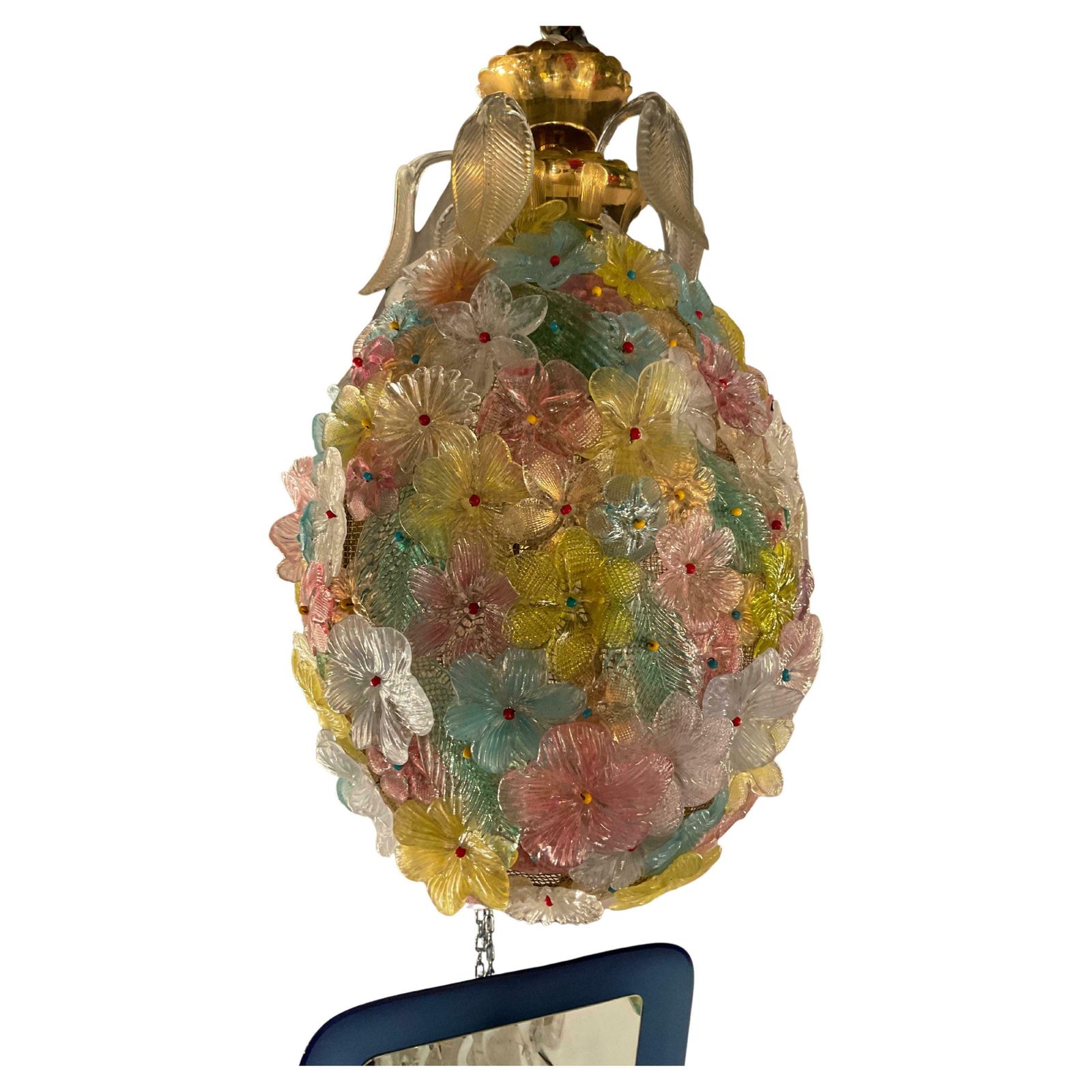 20th Century, Seguso, Murano Glass Chandelier