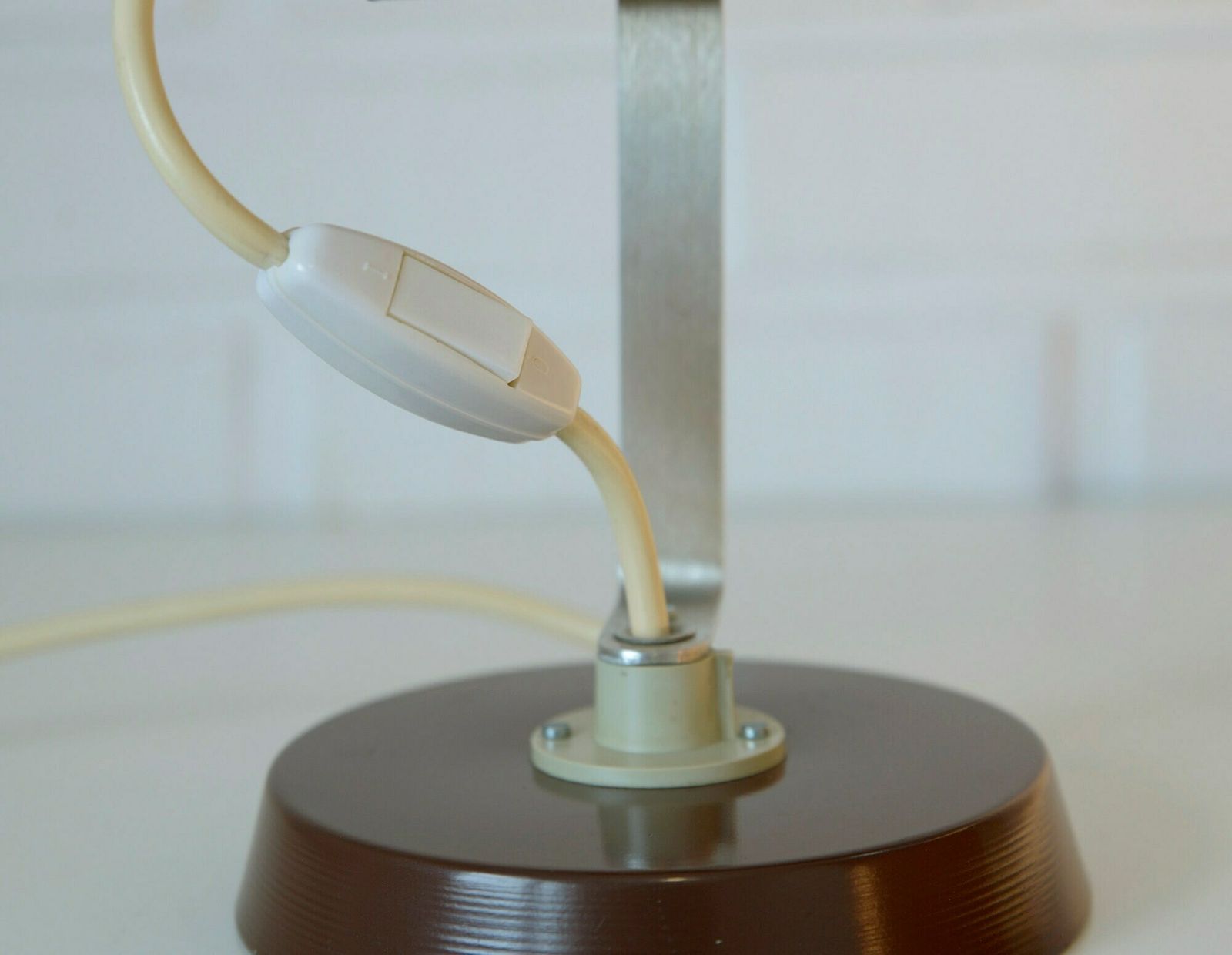 Vintage Desk Lamp / Minimalist Industrial Adjustable Mcm Light Fixture / Made In Yugoslavia In The 1960's photo vinterior