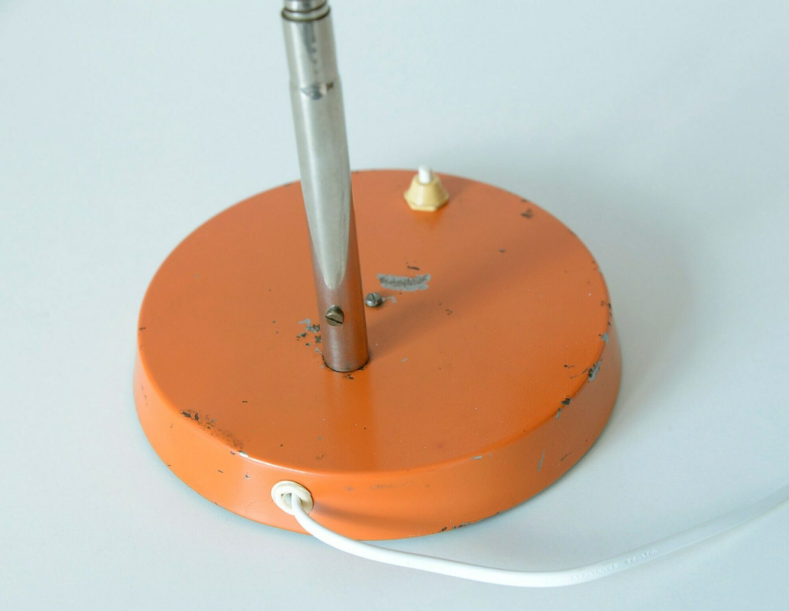 Orange Vintage Desk Lamp / Large Industrial Gooseneck Table Light / Made In Yugoslavia In 60's photo buy