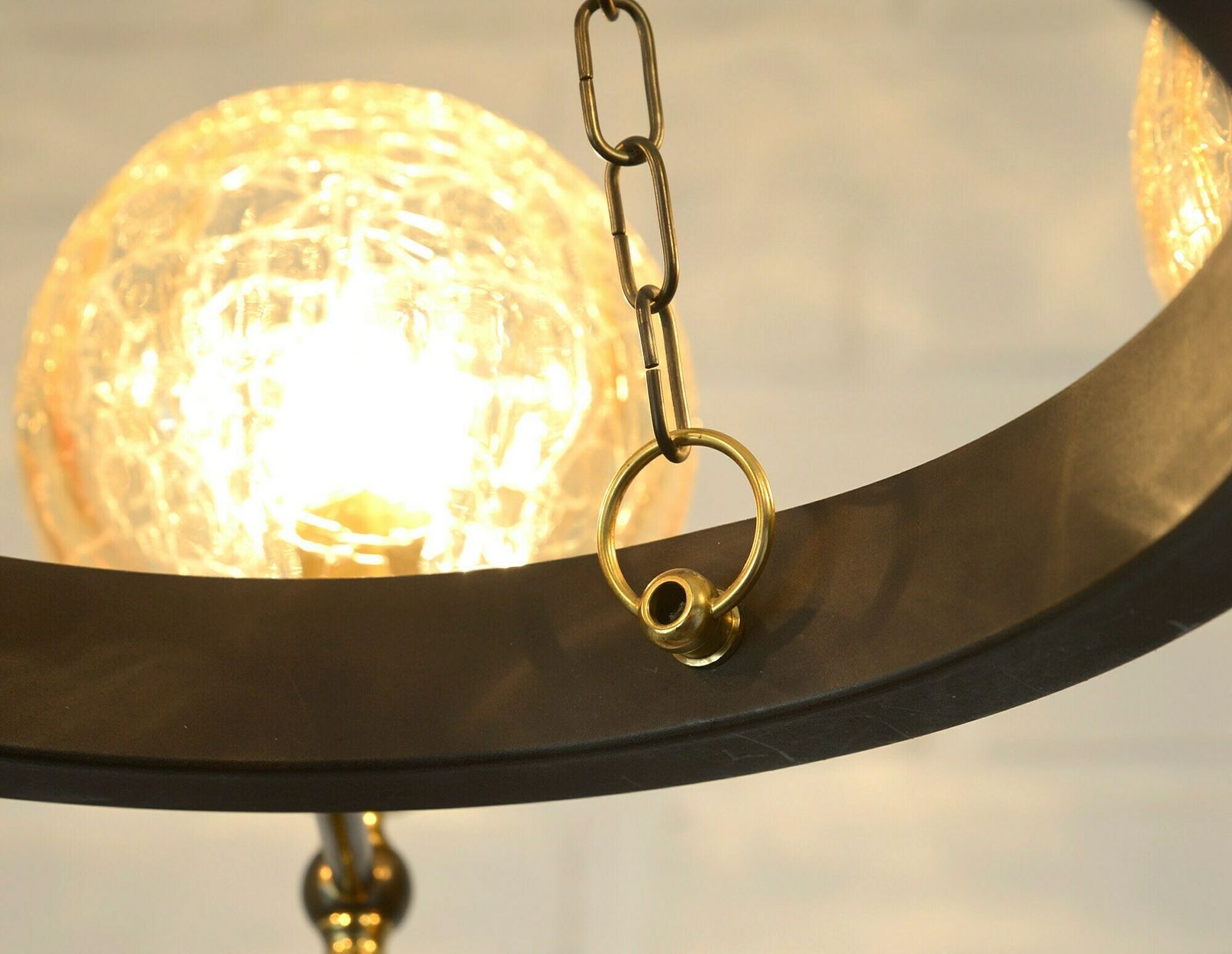 photo furniture Vintage Castle Chandelier / Rustic Pendant Light / Six Arms Hanging Lamp / Ceiling Light / Yugoslavia 70's / Amber Glass