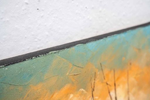 Colored Paintings Depicting A Sailboat, In Acrylic, 2000s Set Of 3 photo Art
