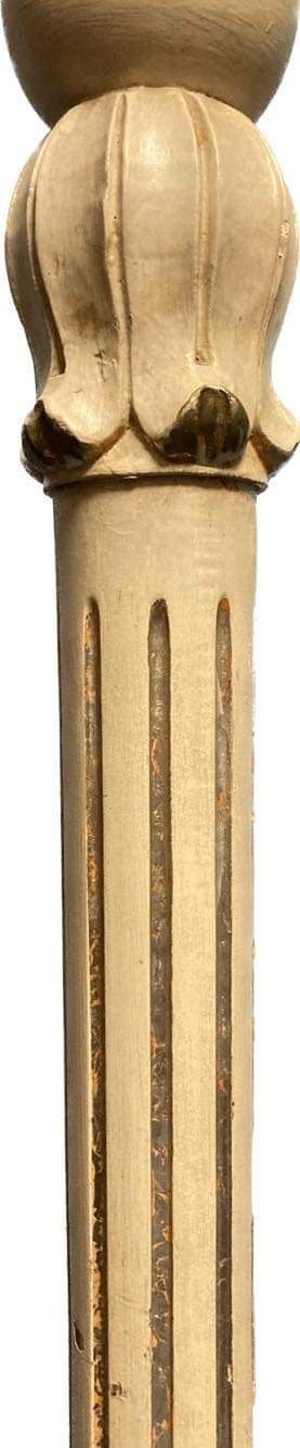 1930s Cream  Wood Painted Standard Lamp photo for sale
