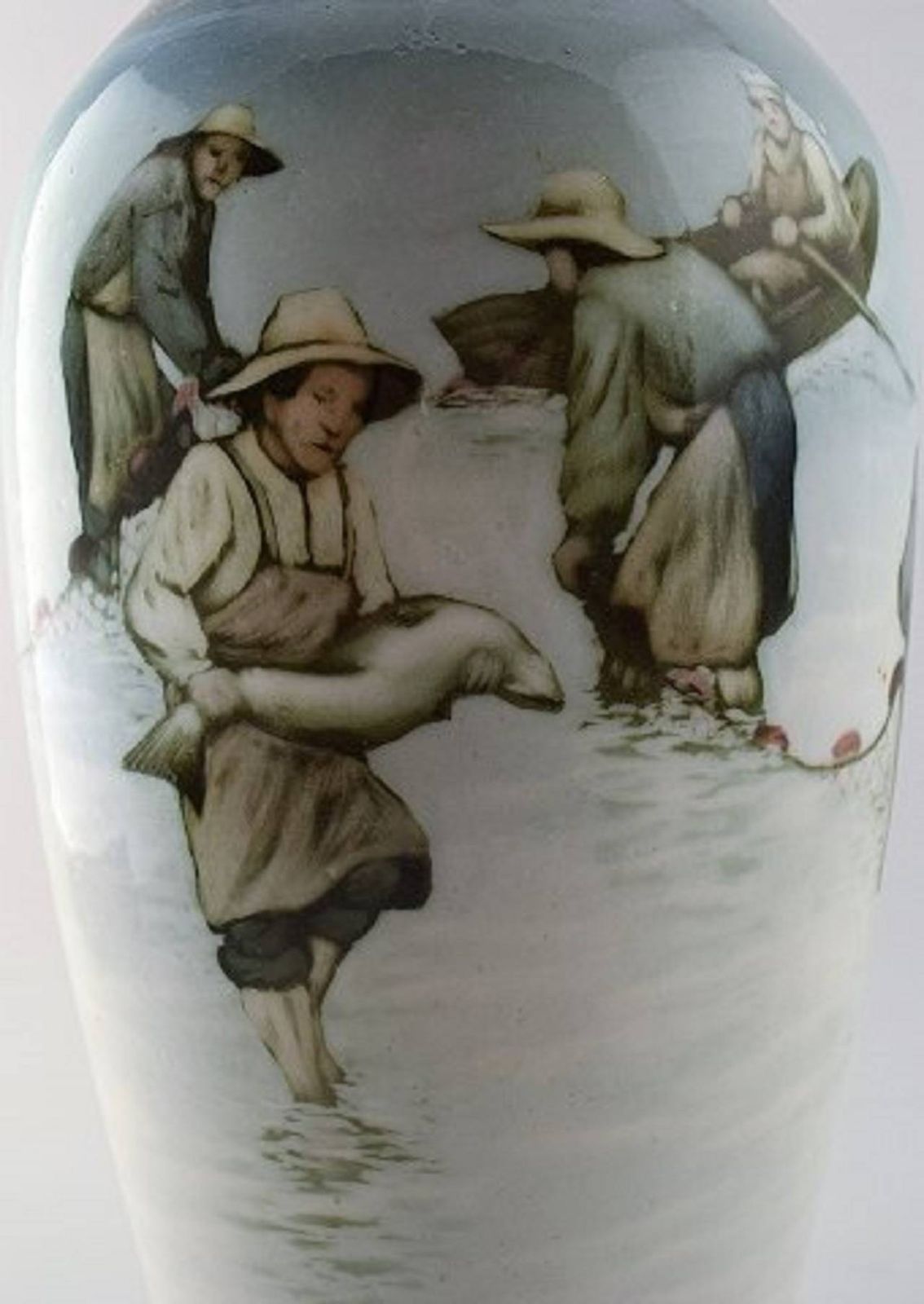 Large Art Nouveau Unique Rörstrand Nils Emil Lundström Porcelain Vase photo for sale