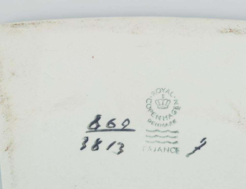 Royal Copenhagen, Six Baca Faience Tiles With Patterned Glaze. 1970s photo buy