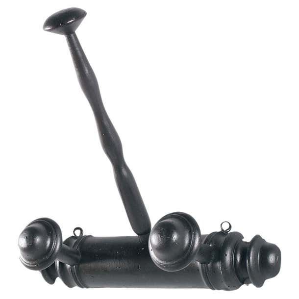 19th Century Coat Hat Stand In Ebonised Walnut Wax Polished