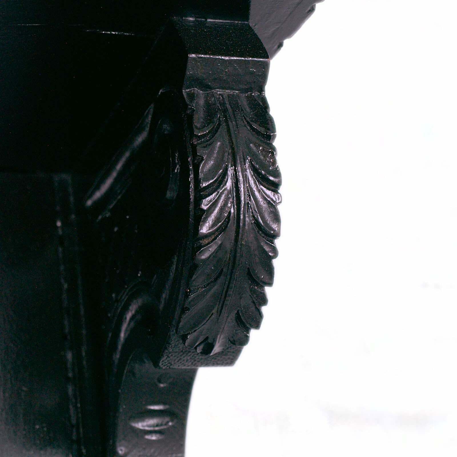 Early 1900s Carved Ebonized Walnut By Dini And Puccini Cascina Tuscany Italy photo for sale