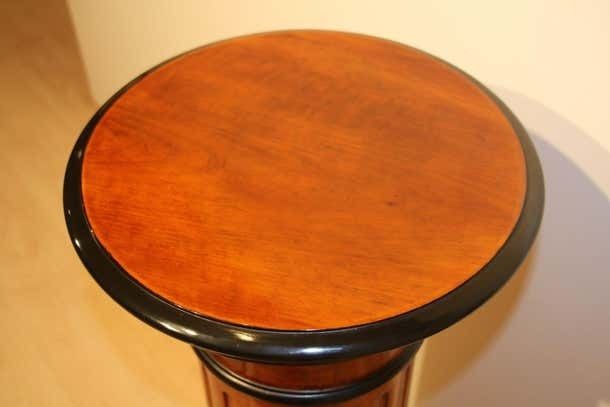 Neoclassical Rotating Pedestal Beech Wood French Polished Germany Circa 1920 photo for sale
