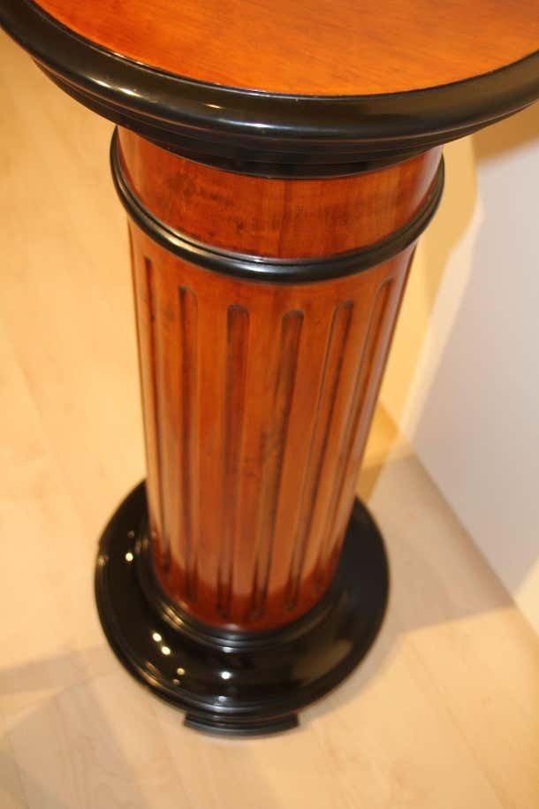 Neoclassical Rotating Pedestal Beech Wood French Polished Germany Circa 1920 photo Home Decor