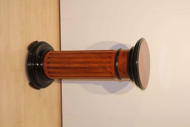 photo buy Neoclassical Rotating Pedestal Beech Wood French Polished Germany Circa 1920