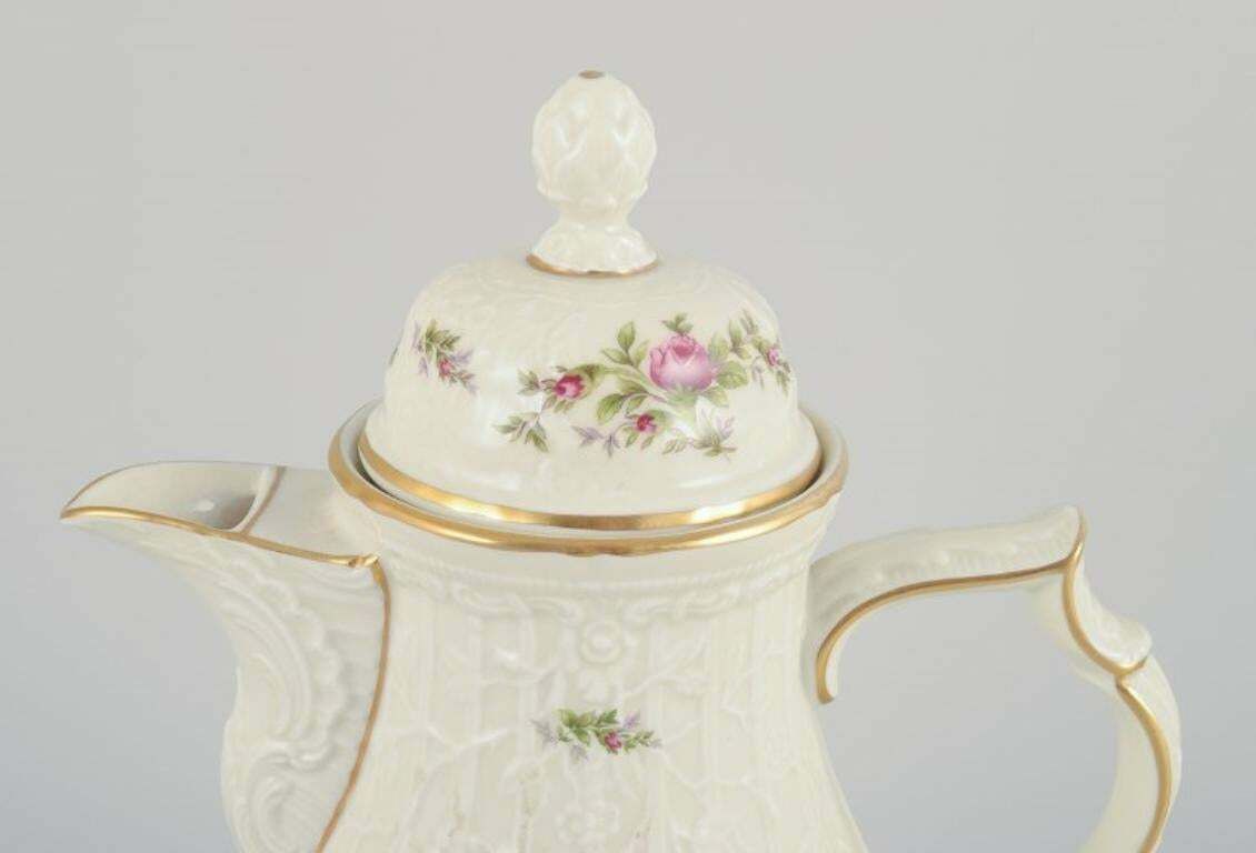 Rosenthal, Germany. "Sanssouci", Cream Coloured Coffee Pot Decorated With Flowers photo for sale