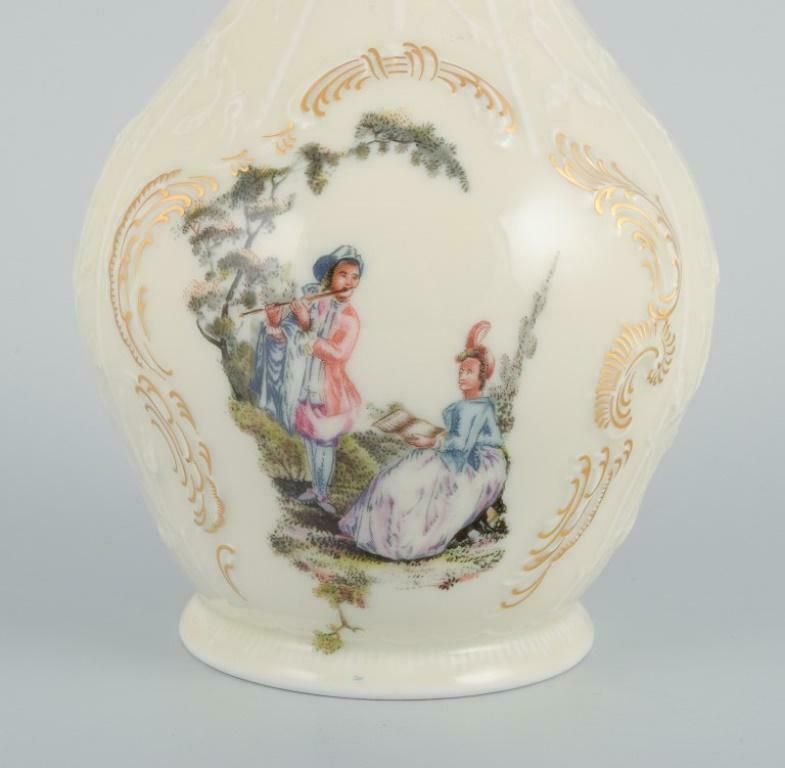 Rosenthal, Germany. "Sanssouci", Cream Coloured Vase Decorated With Figures. photo for sale