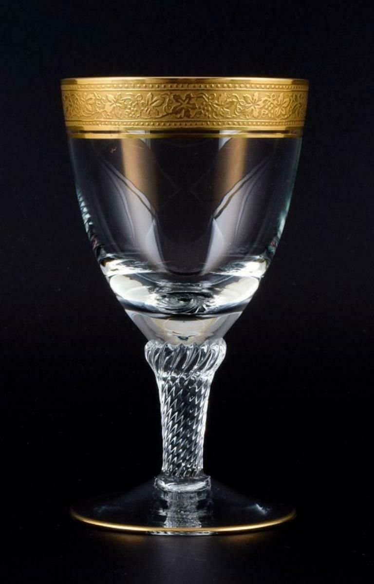 Rimpler Kristall, Zwiesel, Germany, Six Hand Blown Crystal White Wine Glasses photo furniture