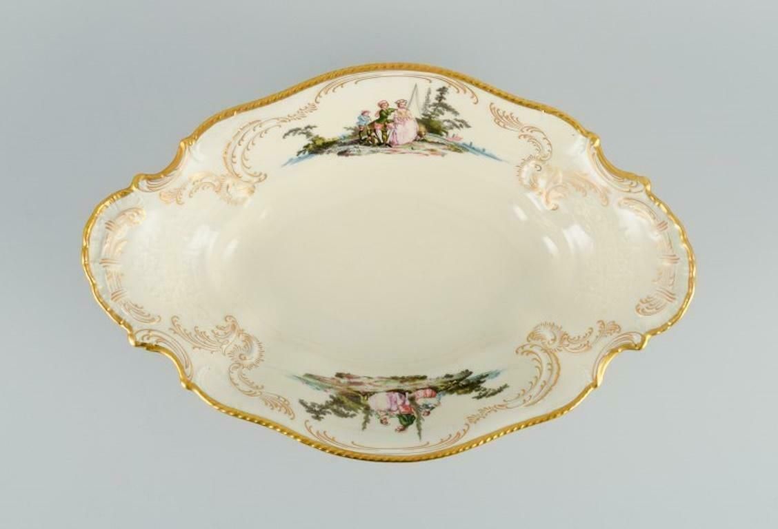 Rosenthal, Germany. "Sanssouci", Large Oval Cream Coloured Bowl photo furniture