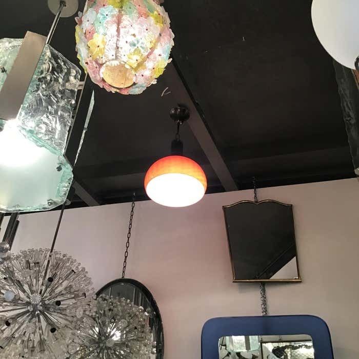photo for sale Vistosi Chandelier Murano Glass Metal 1955 Italy