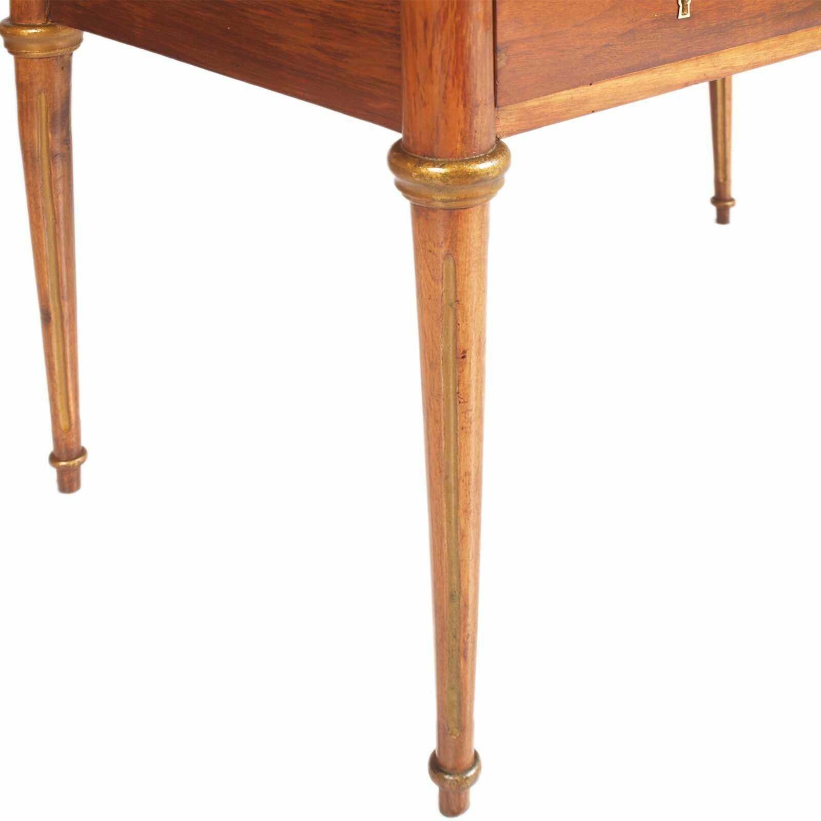 Early 20th Century Writing Desk In Walnut With Inlay By Meroni & Fossati photo for sale