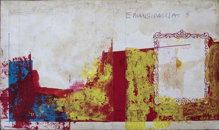 422.0 Albert Goltjakov Emancipation Mixed Media Art On Paper photo
