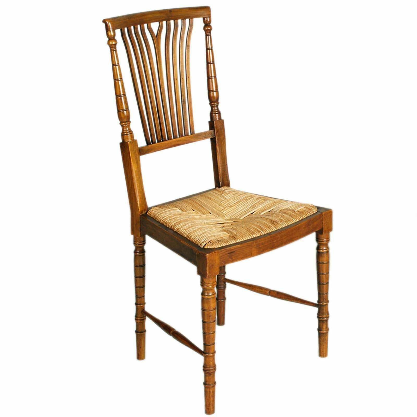 Mid Century 1960s Set Six Chairs Chiavarine By Gaetano Descalzi, Strow Seat photo for sale