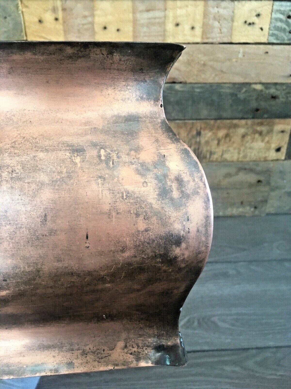 photo buy Antique Arts & Crafts / Art Nouveau Country House Solid Copper Planter Plant Pot
