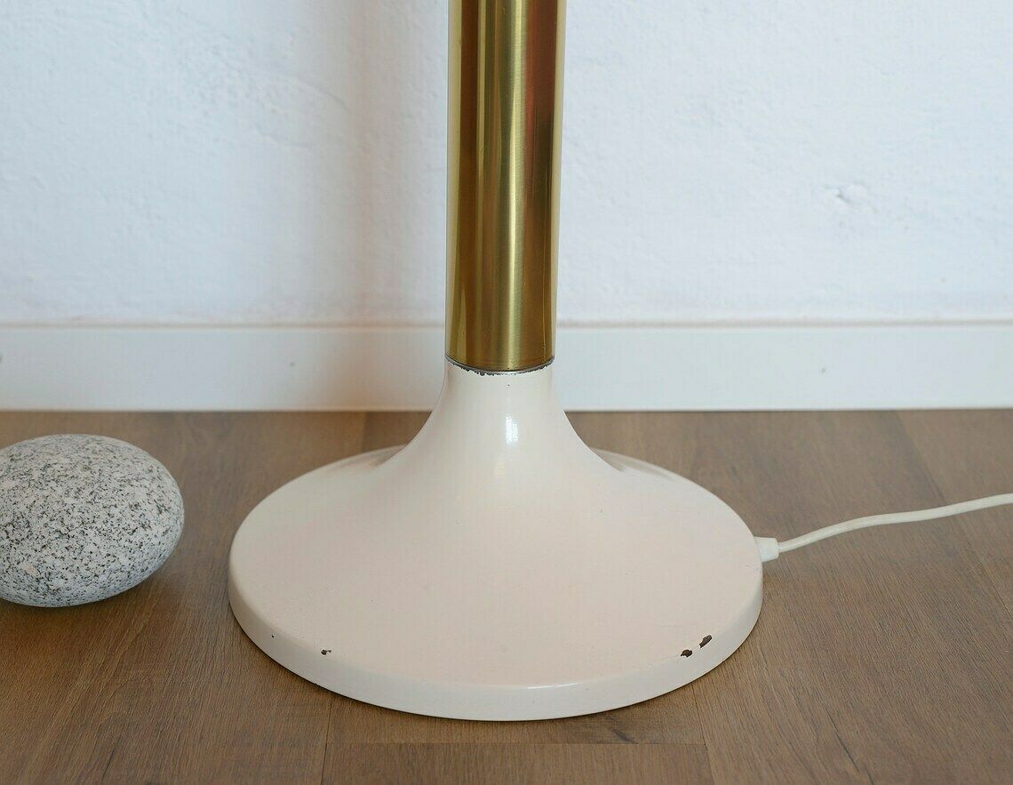 Vintage Brass Floor Lamp / Bedside Standing Lamp / Elegant Gold Tall Light Fixture / Mid Century Modern / Space Age Yugoslavia 1970's photo buy