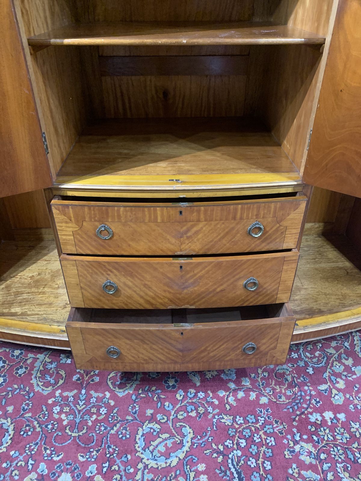 photo furniture A Quality Satinwood Edwardian Wardrobe