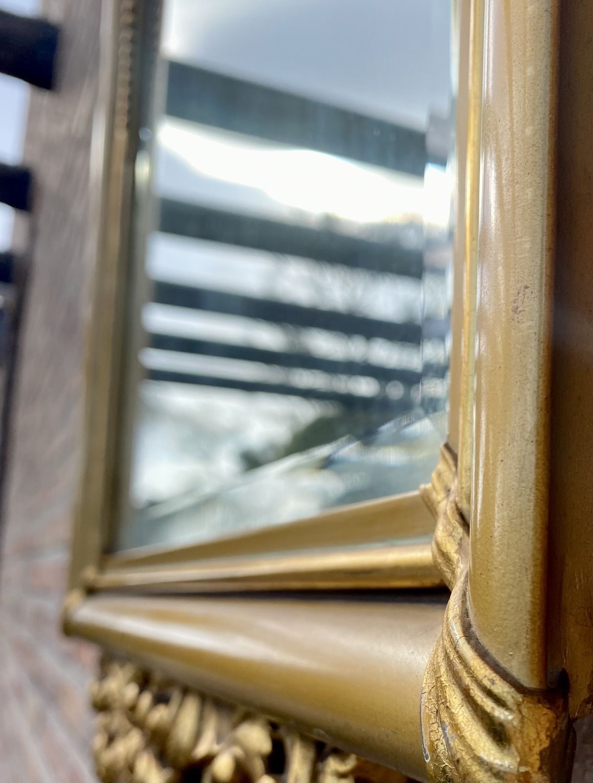 Antique 19th Century French Monumental Large Gold Leaf Gilt Mirror photo furniture