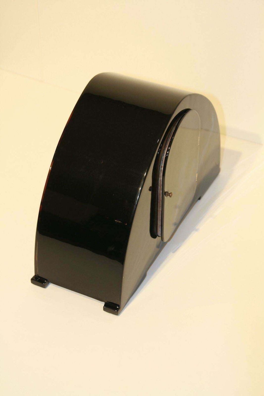 photo furniture Art Deco Table Clock, Makassar And Nickel, Netherlands, Circa 1925