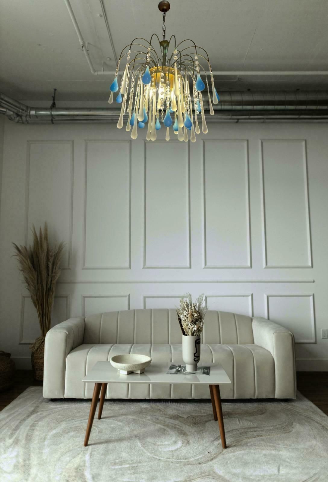 Elegant Italian Chandelier, "South Beach". Murano photo vintage