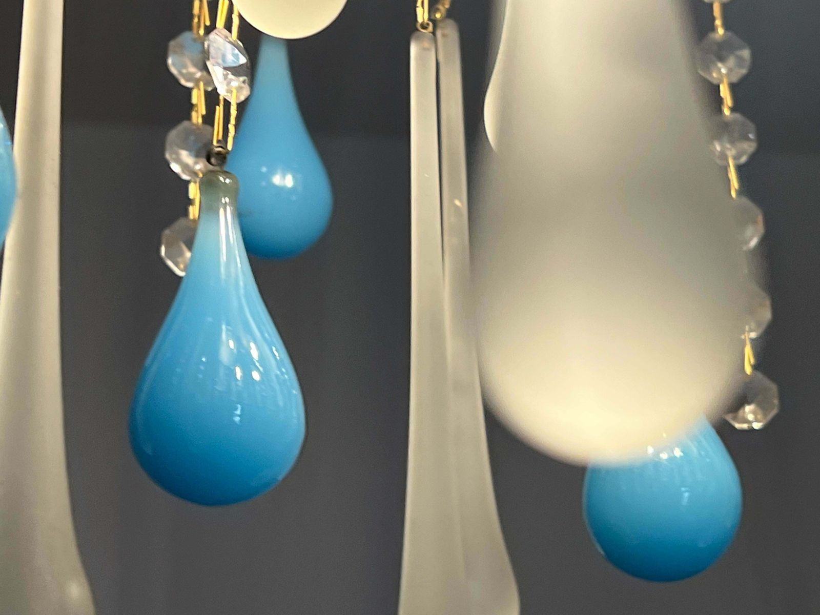 photo for sale Elegant Italian Chandelier, "South Beach". Murano