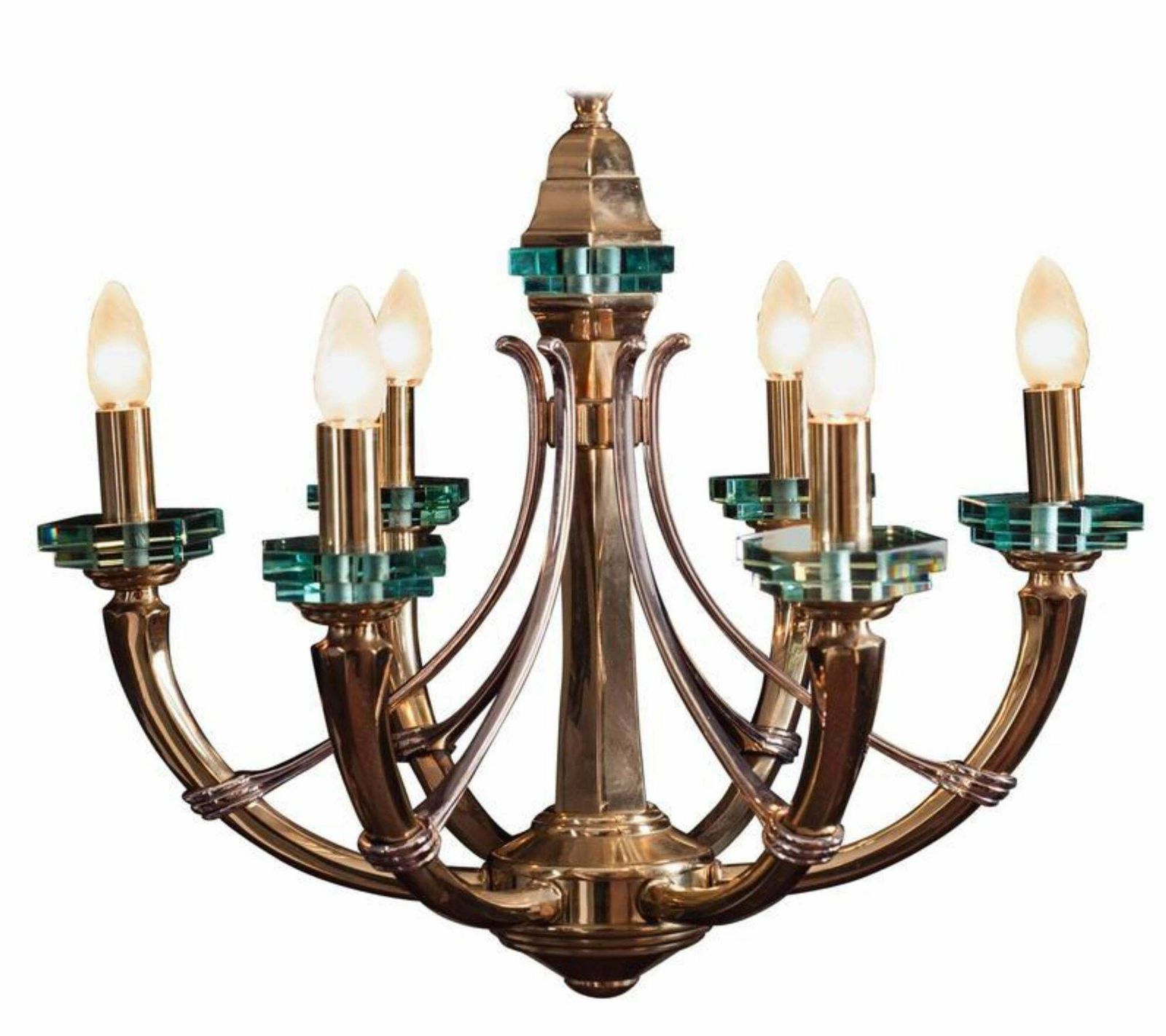 photo for sale Pair Rare "Luxuria" Italian Chandeliers Fontana Arte Style, 1960s