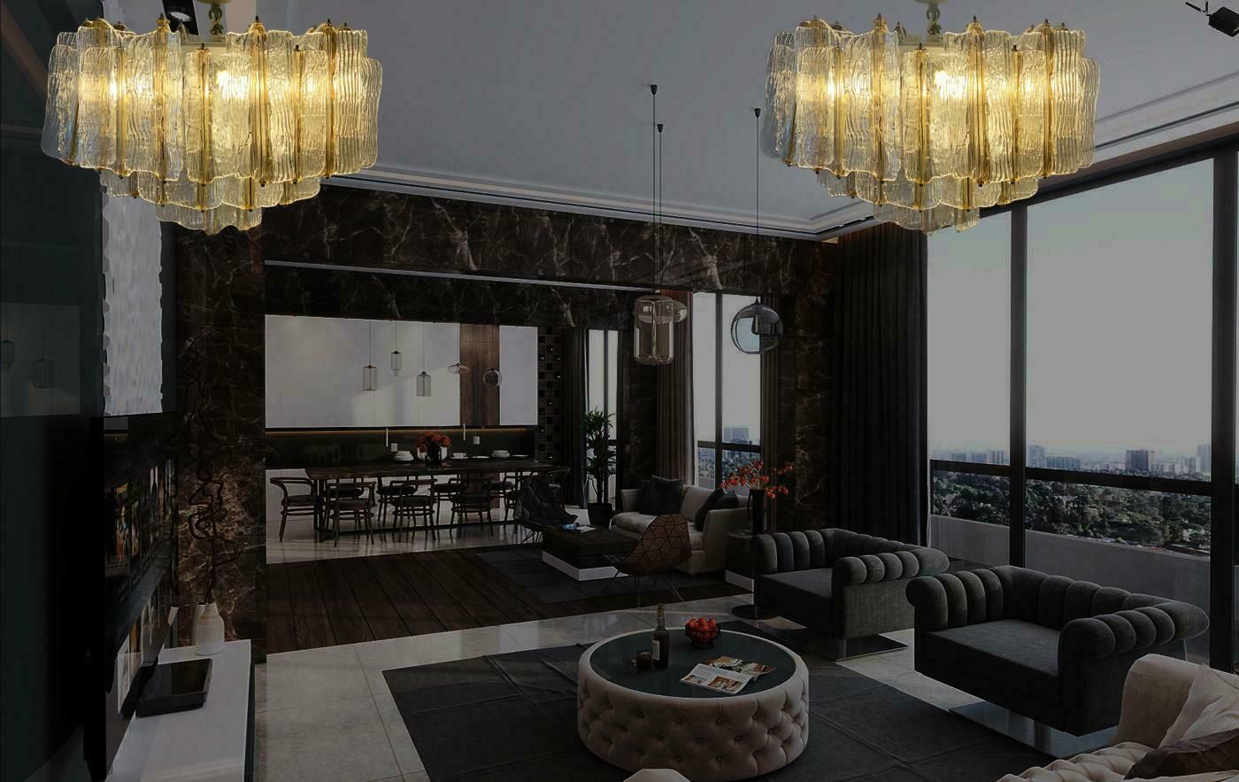Prestigious Pair Of Toni Zuccheri Chandeliers For Venini. Murano 1968. photo furniture