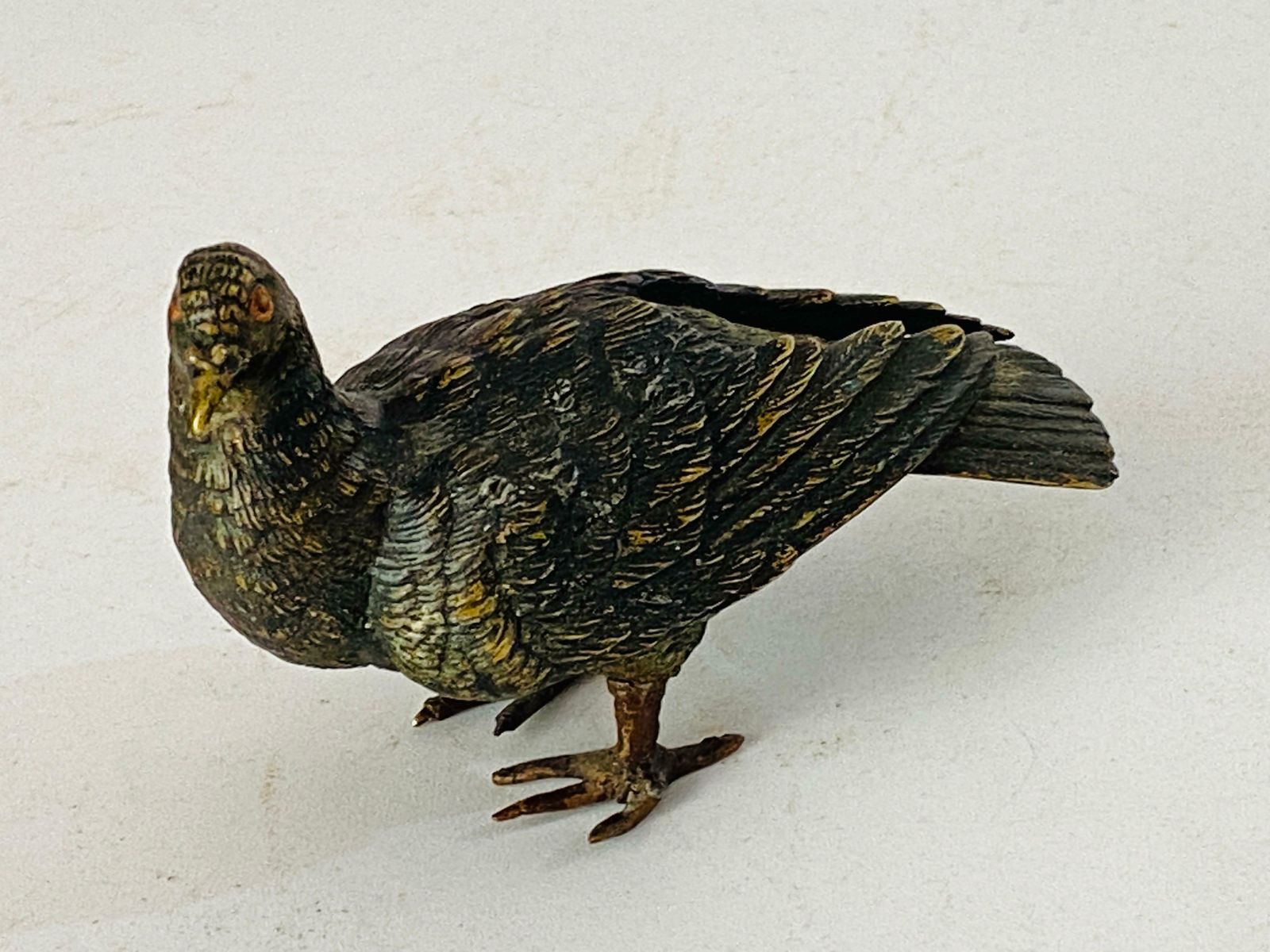 Antique Vienna Bronze Sculpture Of A Partridge By Bergman, Austria, Ca. 1900 photo buy