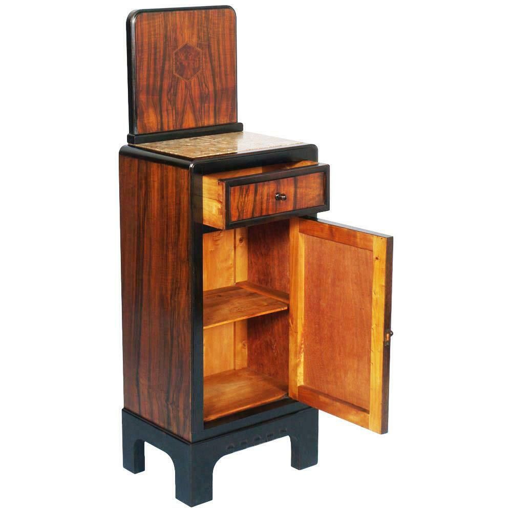 1920s Nightstand In Ebony Macassar And Ebonized Ebony, By Brugnoli Mobili Cantù photo furniture