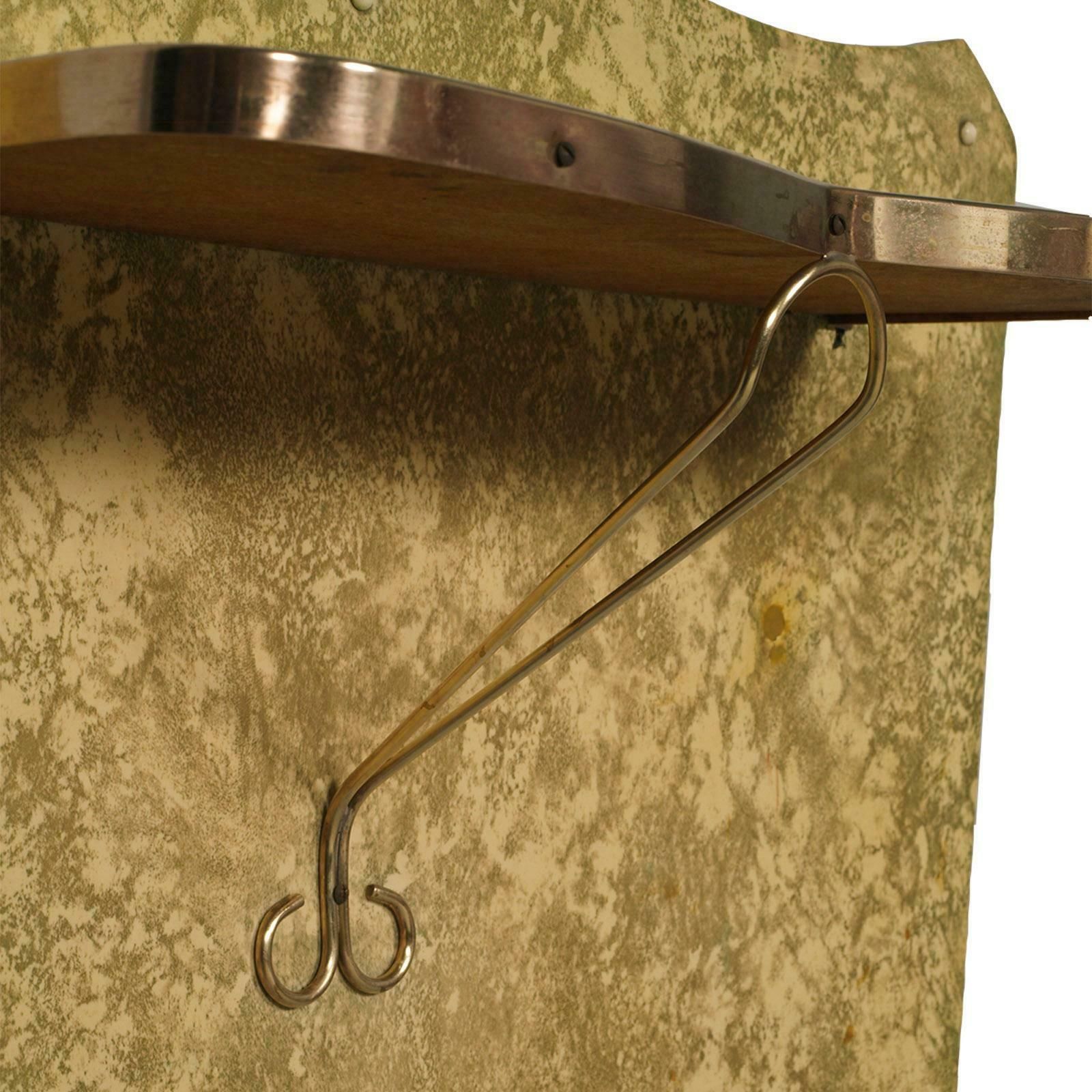 Midcentury Console In Gilded Brass And Plasticized Fabric Brugnoli Mobili Cantù photo for sale