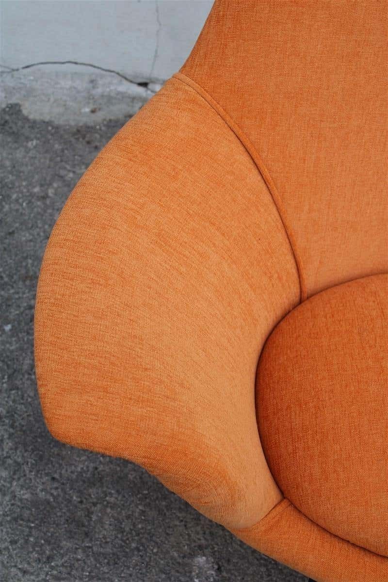 Midcentury Itmidcentury Italian Orange Velvet Sofa Augusto Bozzi For Saporiti Attributedalian Orange Velvet Sofa Augusto Bozzi For Saporiti Attributed photo Furniture