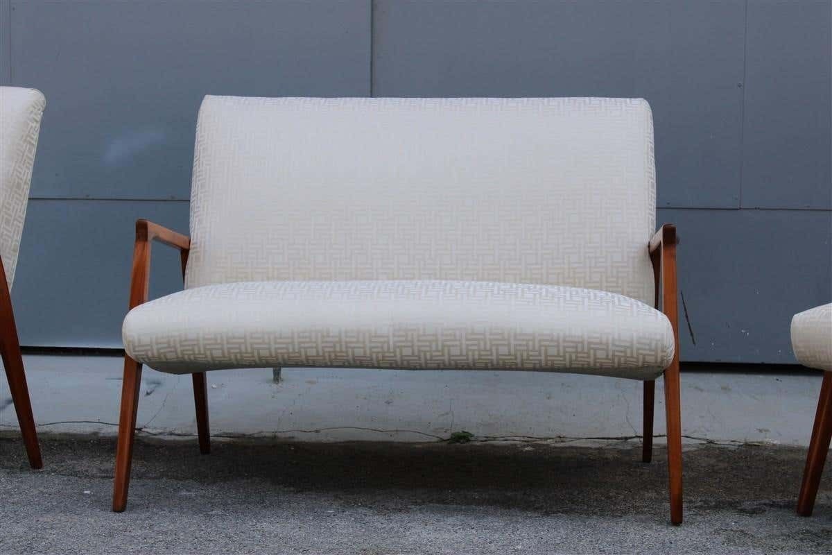 Living Room Sets Midcentury Design Cherry Wood Minimal Made In Italy, 1950s photo Furniture