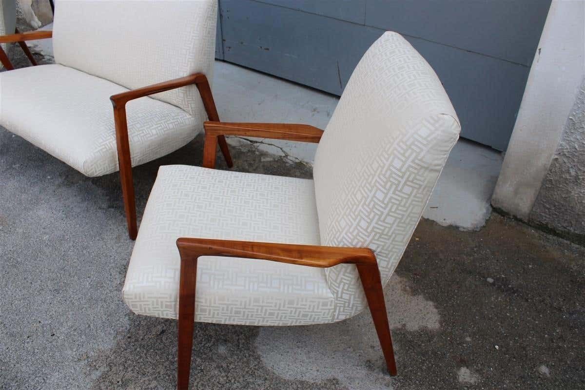 Living Room Sets Midcentury Design Cherry Wood Minimal Made In Italy, 1950s photo vintage