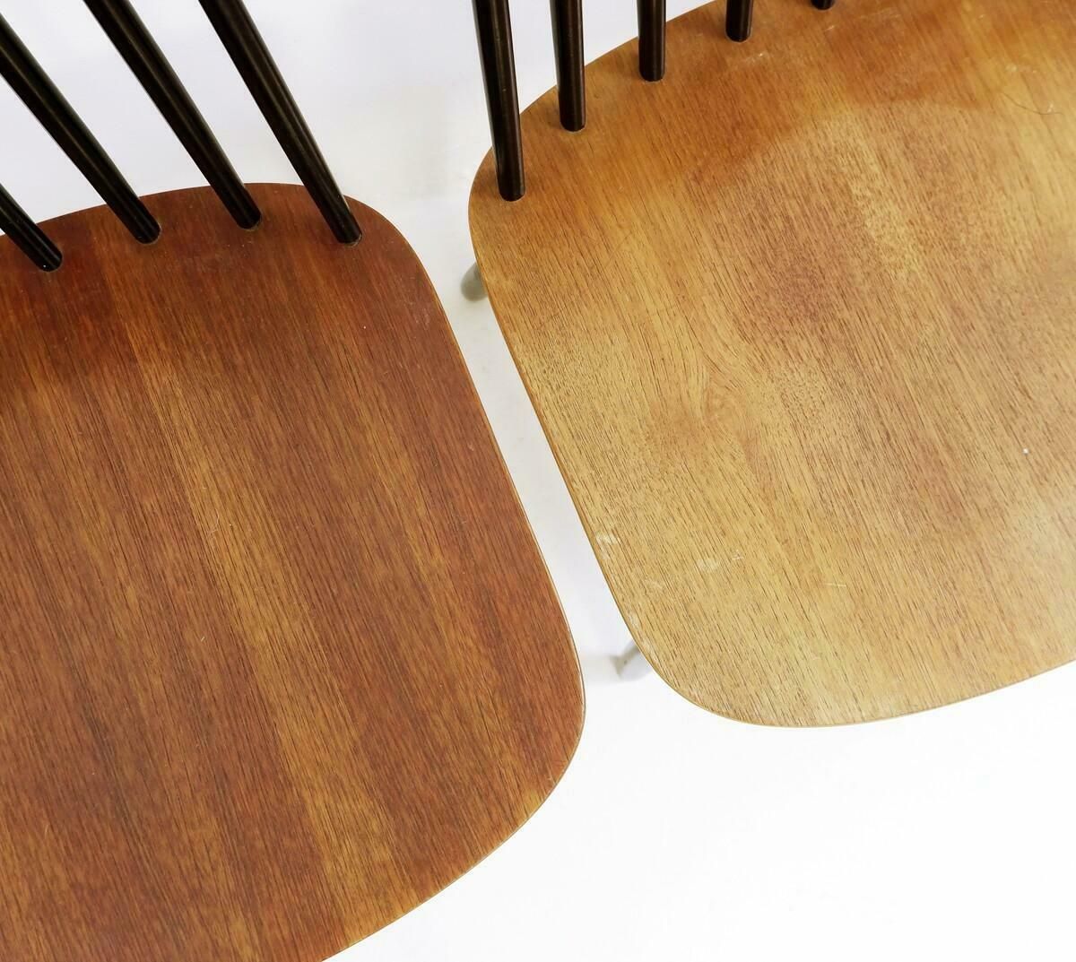 photo for sale Mid Century Spindle Back Dining Chairs By Yngve Ekström For Pastoe, Netherlands