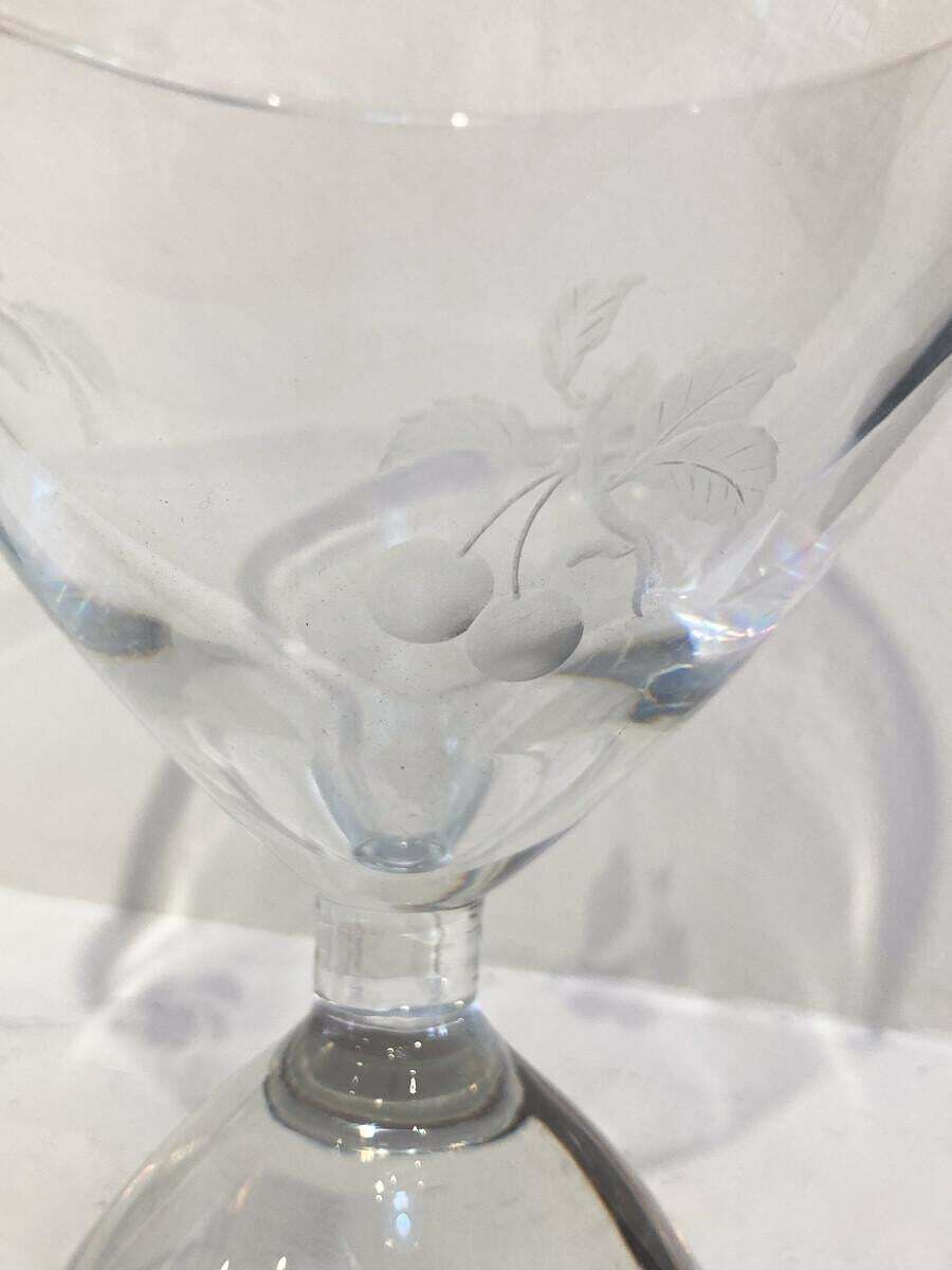 Mid Century Glass Vase By Charles Graffart For Val Saint Lambert, Belgium, 1950s