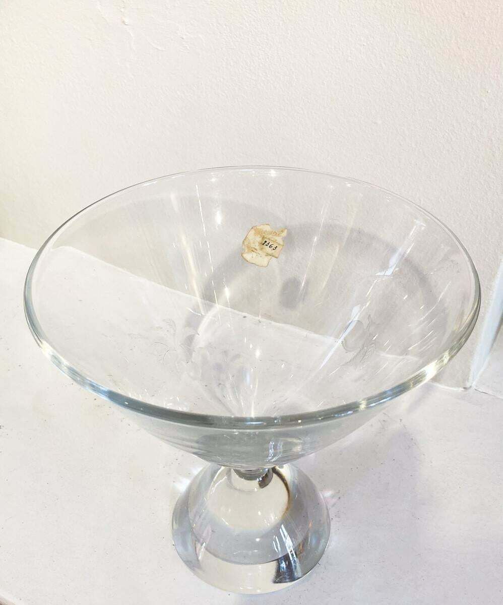 Mid Century Glass Vase By Charles Graffart For Val Saint Lambert, Belgium, 1950s photo Home Decor