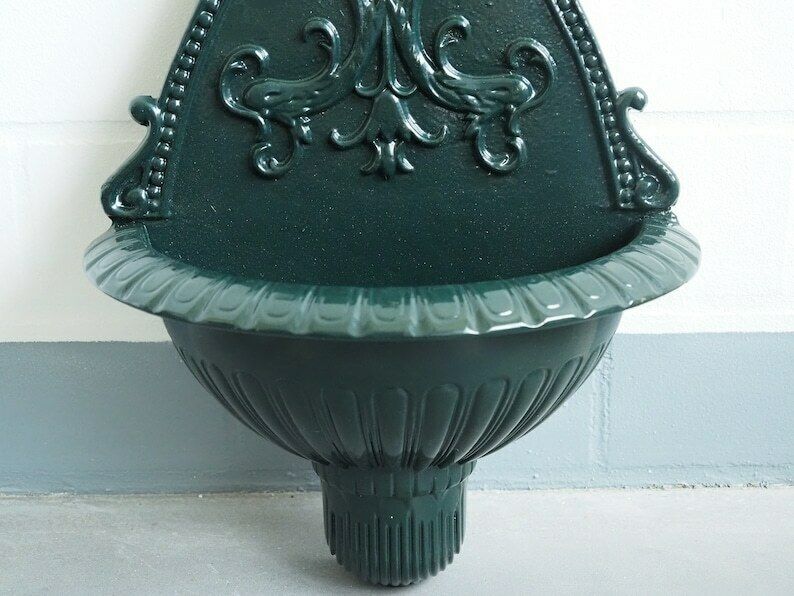 Antique Style Wall Fountain Cast Aluminum Sink Green Height 65 Cm photo 323.0
