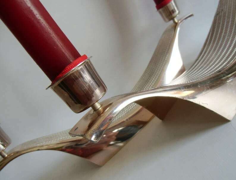 Very Rare Candlestick 60s Candlestick Brass Silver Plated 1961 Wilhelm, Designer Kurt Radtke Wilhelm Wagenfeld Bauhaus Home Decor photo 194.0