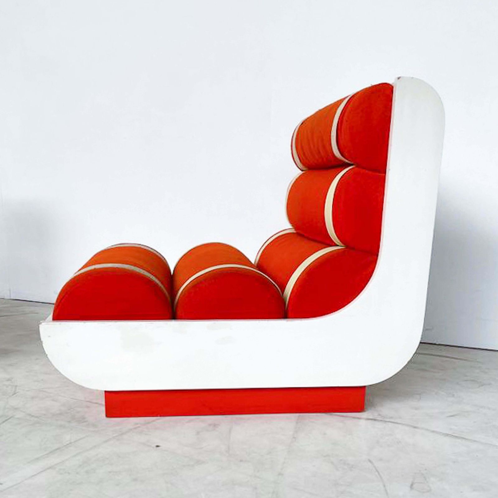 Mid Century Modern Pair Of Italian Red Armchairs, 1960s   Orignal Upholstery photo buy