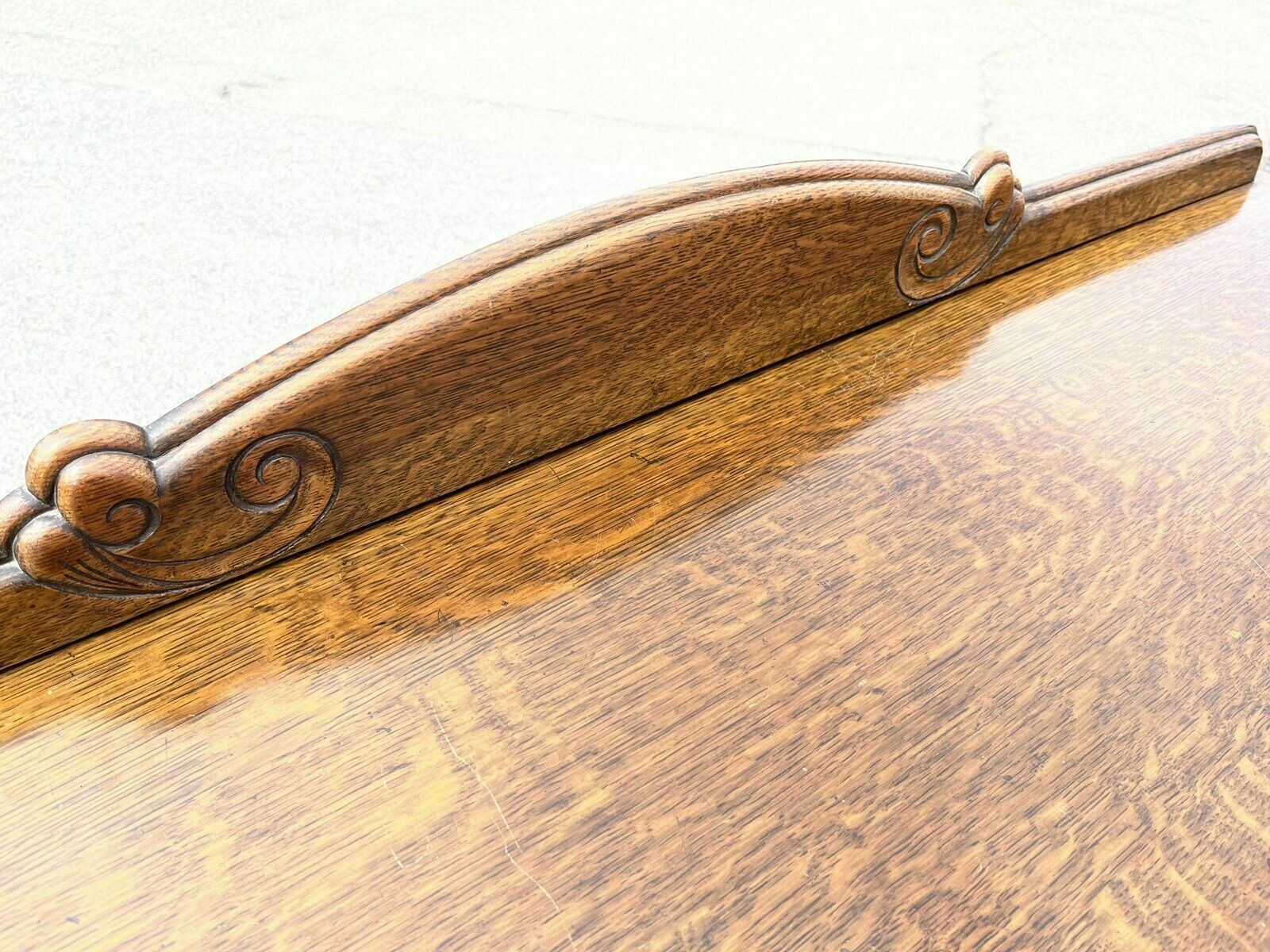 Art Deco Oak Sideboard. Circa 1930’s. Carved With Flowers Lots Of Storage photo buy