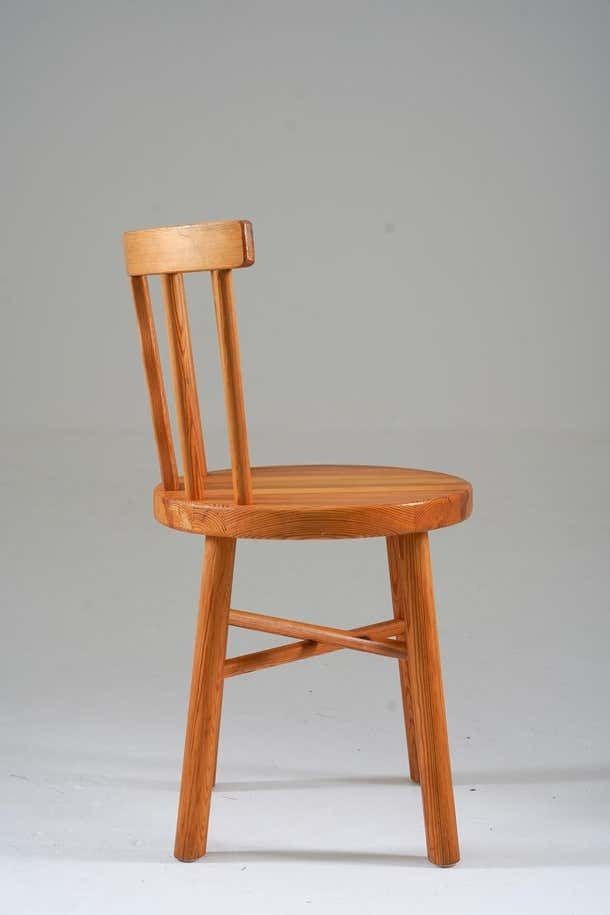 Set Of Five Swedish Chairs In Pine By Steneby Hemslöjd photo Furniture